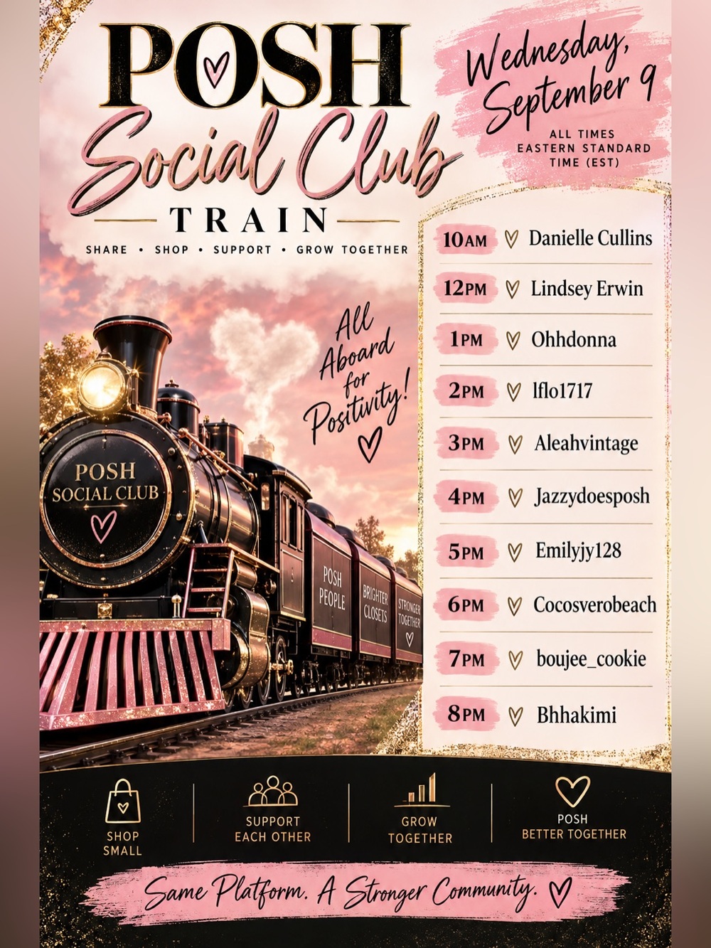 The Posh Social Club Train Show Flyer - Picture 2 of 2